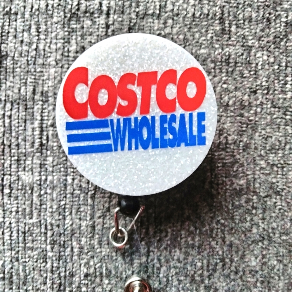 Costco Wholesale retractable name badge reel ID holder